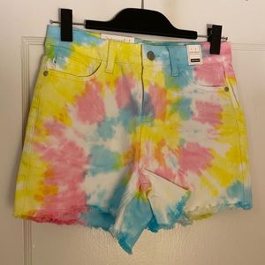 Tie-Dye Jean shorts